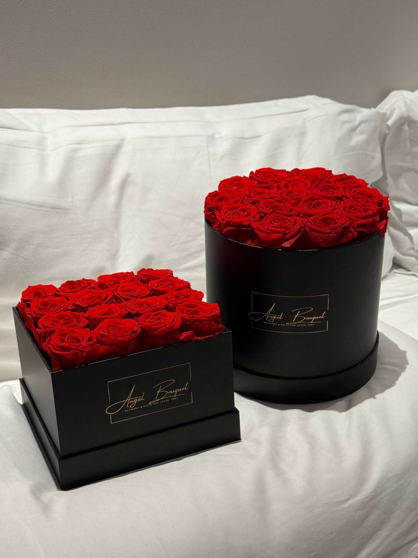 Everlasting Roses - Square Box Packaging (Black)